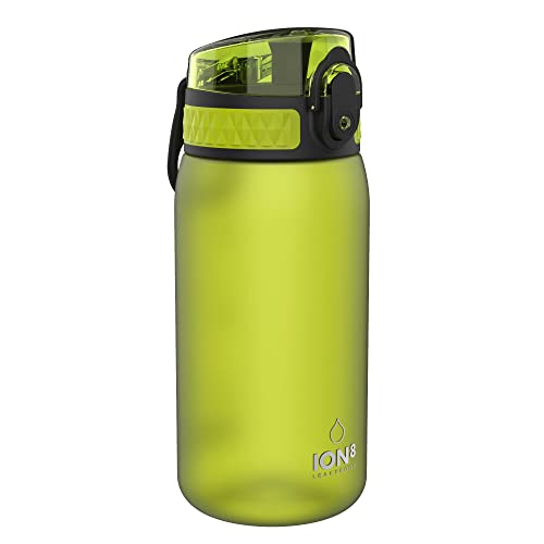ion8 Leak Proof BPA Free, Botella de agua, sin BPS, a pueba de fugas, Verde (Frosted Green), 400 ml