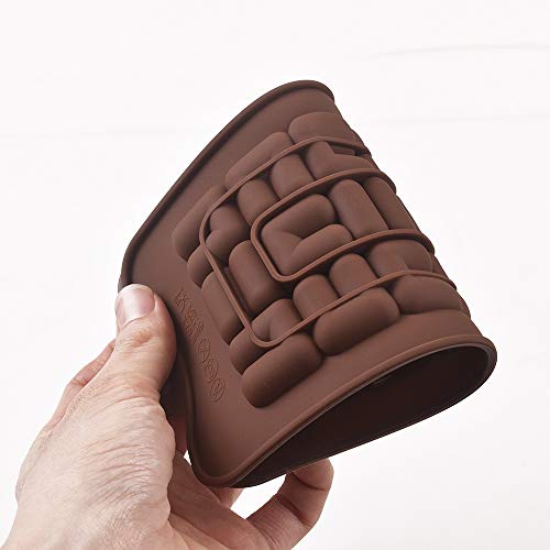 ionEgg Moldes de silicona para barras de chocolate, moldes de chocolate separables, moldes caseros para barras de proteínas y energía, 4 paquetes