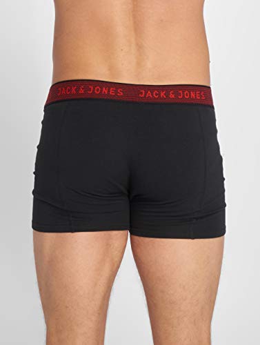 JACK & JONES JACWAISTBAND TRUNKS 3 PACK NOOS Bóxer, Gris (Asphalt Detail:hawaian Ocean & Fiery Red), X-Large (Pack de 3) para Hombre