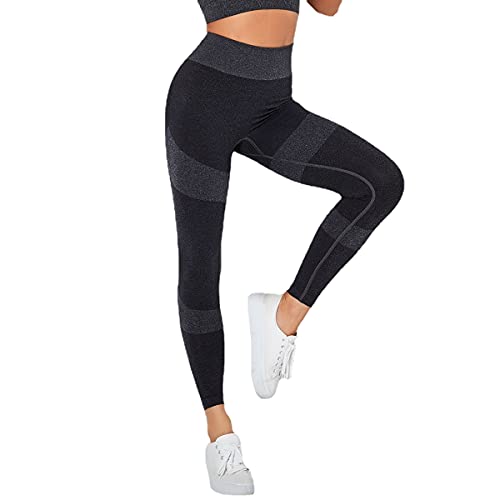 J'asayla Trajes de yoga 2 piezas de entrenamiento conjunto de gimnasio mono correr ropa deportiva chándales fitness manga larga con leggings de cintura alta para mujer, Negro-2, M