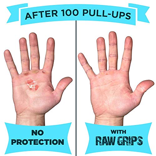 JerkFit Raw Grips, 2 Dedos de Cuero Gimnasia agarres con Protección Completa de la Palma de la Mano (XL)