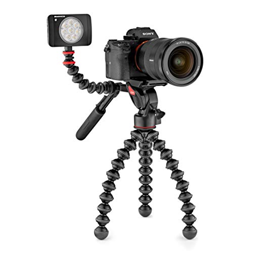 JOBY GorillaPod - Kit 3K Video Pro, Trípode Profesional Flexible con Rótula de 2 Vías para Cámaras DSLR, CSC/Sin Espejo y de Vídeo, Peso hasta 3 kg, JB01562-BWW