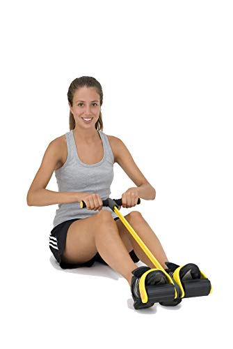Jocca - Aparato para hacer ejercicio en casa | Cuerda de tensión multifunción | Ejercitador de piernas | Plegable y fácil de guardar