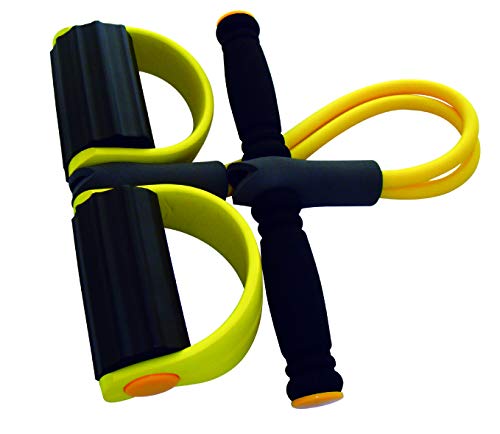 Jocca - Aparato para hacer ejercicio en casa | Cuerda de tensión multifunción | Ejercitador de piernas | Plegable y fácil de guardar