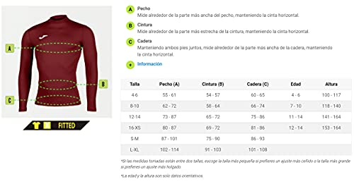 Joma Academy Camiseta Termica, Niños, Blanco, 6XS-5XS