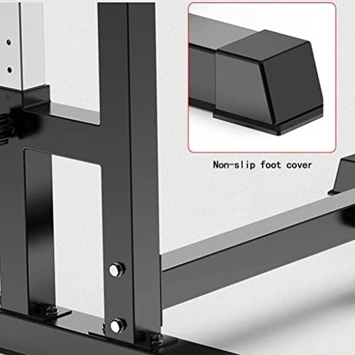 JRZTC Heavy Duty Squat Rack Stand Power Weight Bench Soporte para Curl Barbell + Free-Press Bench Negro, Capacidad de Carga 300KG 120 * 70 * 120cm