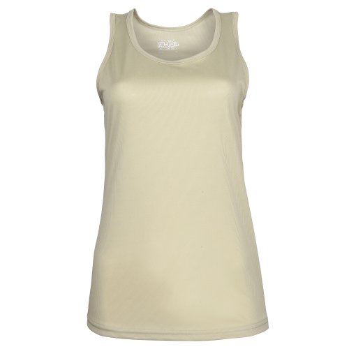Just Cool- Camiseta de Tirantes Ajustada para Mujer (Pequeña (S)) (Naranja eléctrico)