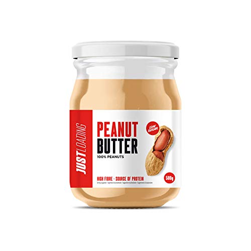 Just Loading - Mantequilla de Cacahuete 100% Natural - Peanut Butter 500 g - Sin gluten y fuente de proteínas