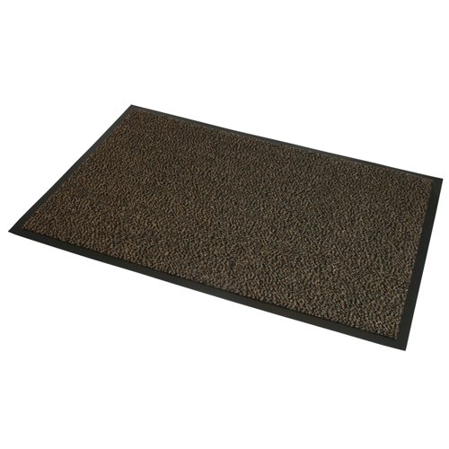 JVL – Resistente Antideslizante Barrera Puerta Suelo Mat – 80 x 120 cm, Color marrón y Negro