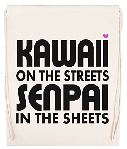 Kawaii On The Streets, Senpai In The Sheets With Heart Gimnasio Viajar Bolso Con Cordón Beige Gym Travel Bag