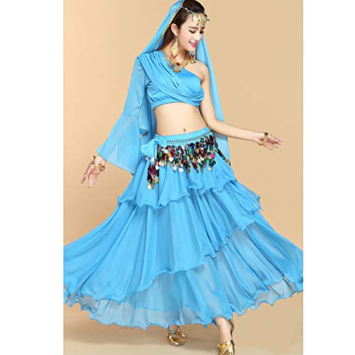 keephen Mujer Danza India Conjunto de Vestuario - Halloween Carnaval Danza del Vientre Rendimiento Etapa Profesional Outfits