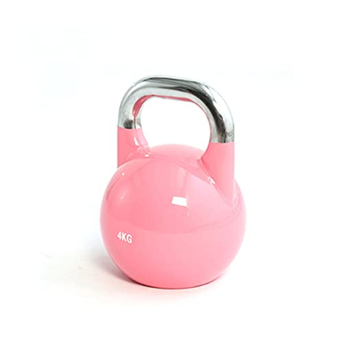 Kettlebell 4kg 8kg 12kg de 12kg de 16 kg de 16 kg de acero práctico de acero en cuclillas de la cadera sólido con mancuernas de hierro fundido sólido para hombres Equipo de aptitud física (rosa, naran