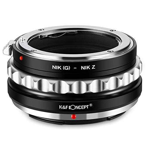 K&F Concept- Anillo Adapter Manual, Adaptador para Montar Lentes de Nikon G/F/AI/AIS/D/AF-S a Cuerpos de Camara Nikon Z Z6 Z7 Mirrorless Camara, NIK(G)- Z