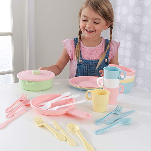 KidKraft Set de 27 utensilios de cocina de juguete, Multicolore Pastel, 63027, color/modelo surtido