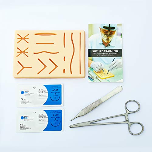 Kit de sutura de silicona duradera para estudiantes de medicina, veterinarios, enfermeras, kit de práctica de sutura | El regalo perfecto