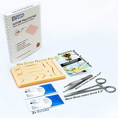 Kit de sutura de silicona duradera para estudiantes de medicina, veterinarios, enfermeras, kit de práctica de sutura | El regalo perfecto