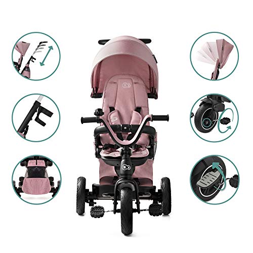 kk KinderKraft KKRETWIPNK0000 Tricycle EASYTWIST mauvelous pink - Baby, Unisex Infantil, Rosa(Pink)