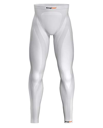 Knapman Zoned - Mallas de compresión para hombre (45 %), color blanco