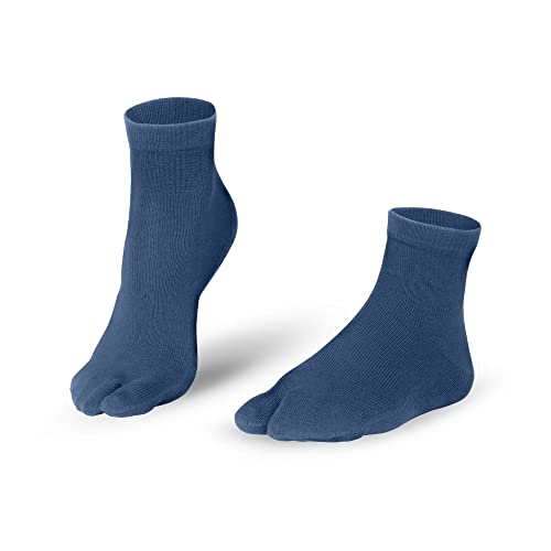 Knitido Traditionals Tabi Ankle | Calcetines japoneses tabi en algodón, cortos, Talla:39-42, Colores:Azul opaco (802)