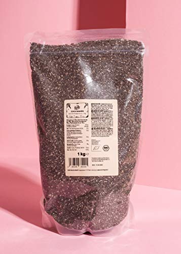 KoRo - Semillas de chia Organica 1 kg - Superalimento natural - De cultivo ecologico certificado y sin aditivos