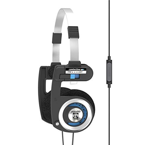 Koss Porta Pro Stereophones - Auriculares Porta ProWith Mic On-Ear Plata, Negro