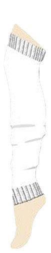 krautwear® Calentadores de piernas para mujer, aprox. 70 cm, diseño de los años 80, color blanco