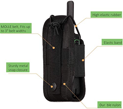 Kyrio Funda para walkie talkie, para llevar en el cinturón durante caza o tácticas