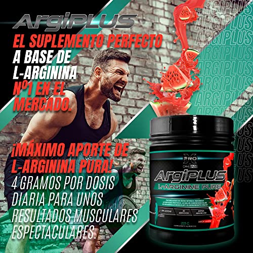 L-Arginina 100% Pura 4000 mg. | Fórmula esencial y concentrada | Aumenta el crecimiento muscular, mejora el rendimiento físico y elimina la fatiga muscular | Formato en polvo sabor sandía | 30 tomas