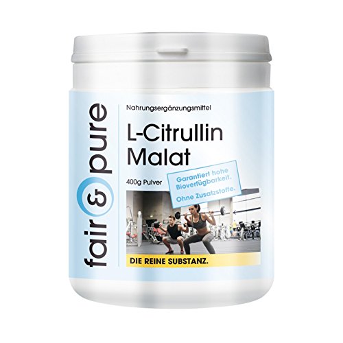 L-Citrulina en polvo - Malato - Sustancia pura - Sin aditivos - Sin azúcar añadido - Neutra - 400g