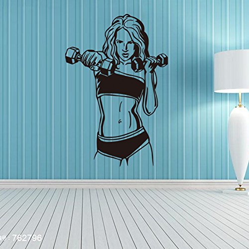 L-Peach Fitness Pegatina de Pared Impermeable Extraíble Arte Vinilo Adhesiva Decoración Mural para Dormitorio Sala de Estar Gimnasio