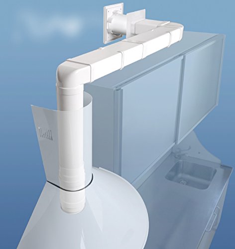 La Ventilazione CT1229B Tubo para ventilación canalizada rectangular de PVC, 220 x 90 mm. Color blanco.