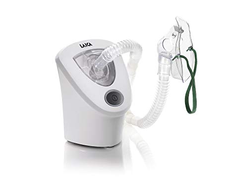 Laica MD6026 Inhalador-Nebulizador de ultrasonidos poco ruidoso, optimo para niños, fácil de usar, desconexión autmática, incluye transformador para la toda de red