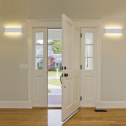 Lámpara de pared LED para interior, 2 unidades, 12 W, más brillante, moderna, perfecta para dormitorio, salón, escaleras y baño, luz blanca cálida