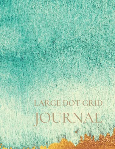 Large Dot Grid Journal: Elegant Gold & Green Designed Journal for Women