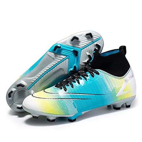 LDTSUP Botas de Fútbol para Hombre Zapatos de fútbol Spike Aire Libre Profesionales Zapatos de fútbol de caña Alta Atletismo Zapatillas de Deporte