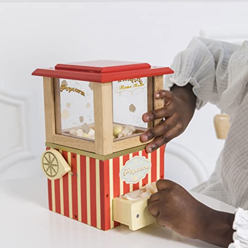 Le Toy Van - Máquina de Palomitas de juguete - Colección Honeybake | Máquina de Palomitas de madera vintage | Juego imaginativo | A partir de +3 años