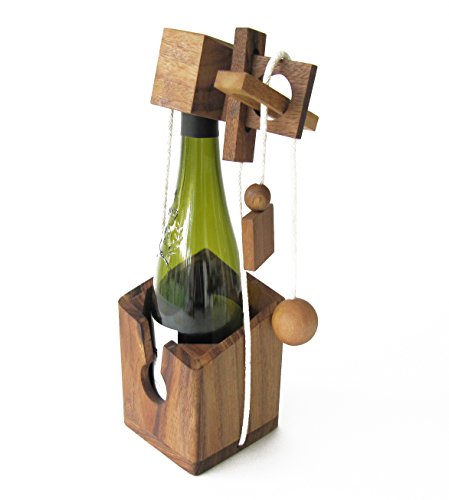 LEDELIRANT Rompecabezas DE Botella Modelo 1 - Nivel 3/6 - Juego Puzzle Candado de Madera Maciza Eco-Responsable, Normas CE, Marca Francesa Le Délirant