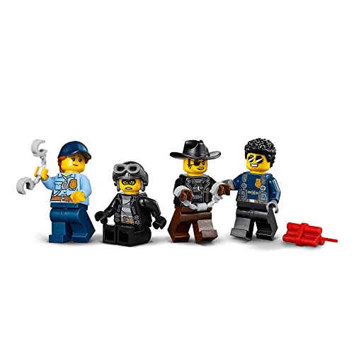 LEGO 60276 City Transporte de Prisioneros de Policía, Set de Expansión con Moto, Coche, Camión de Juguete y 4 Mini Figuras, Idea de Regalo para Niños