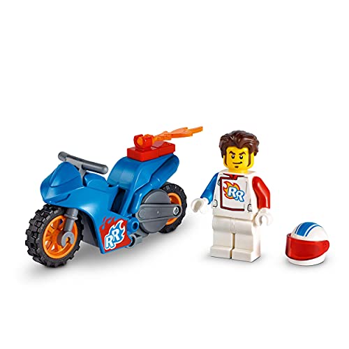 LEGO 60298 City Stuntz Moto Acrobática: CoheteJuguete con Moto con Rueda de Inercia y Mini Figura del Piloto para Niños 5 años