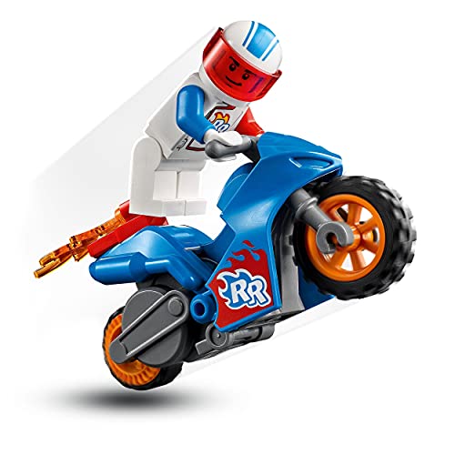 LEGO 60298 City Stuntz Moto Acrobática: CoheteJuguete con Moto con Rueda de Inercia y Mini Figura del Piloto para Niños 5 años