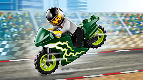 LEGO City Turbo Wheels - Equipo de Especialistas, Set de Construcción, Incluye Quad y Moto Acrobáticos, 2 Minifiguras de Pilotos con Casco y Rampa de Despegue con Llamas (60255) , color/modelo surtido
