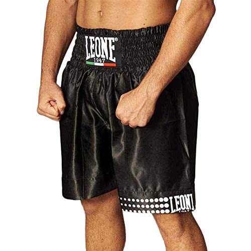 LEONE 1947 Pantalón Corto de Boxeo, Unisex, Color Negro, tamaño Small