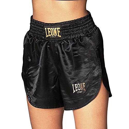 Leone 1947 Pantaloncini Donna Pantalones Cortos Kick-Thai para Mujer, Negro, S