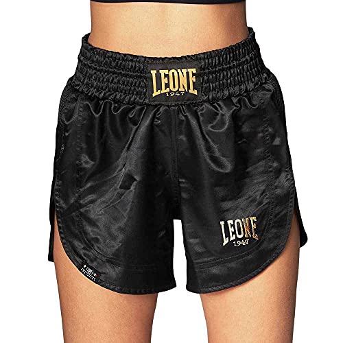 Leone 1947 Pantaloncini Donna Pantalones Cortos Kick-Thai para Mujer, Negro, S