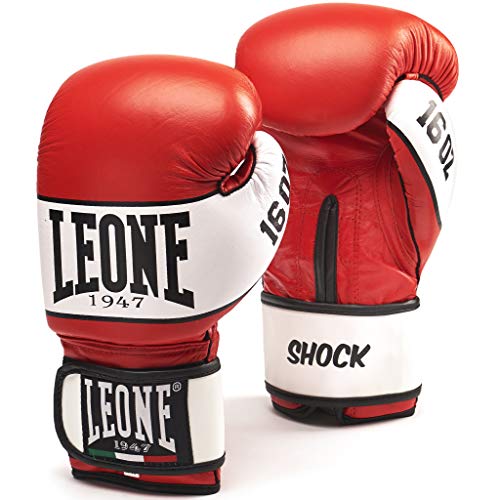 Leone 1947 Shock guantes de boxeo., Unisex adulto, Shock, rojo