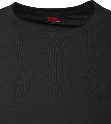 Levi's Levis Men Solid Crew 2P Camiseta, Negro (Jet Black 884), Medium (Pack de 2) para Hombre