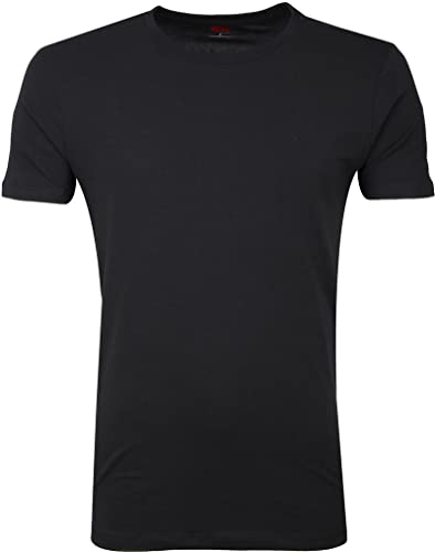 Levi's Levis Men Solid Crew 2P Camiseta, Negro (Jet Black 884), Medium (Pack de 2) para Hombre