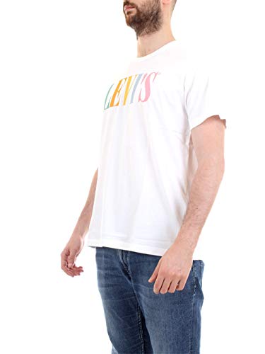 Levi's Relaxed Graphic tee Camiseta, White (Serif Logo D3), M para Hombre