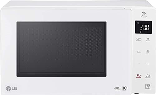 LG MH6535GDH - Microondas con grill, 25 litros, 1000W, Smart Inverter, display digital, Color Blanco