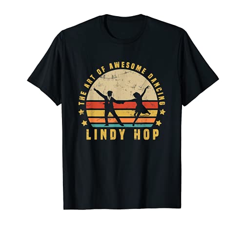 Lindy Hop Diseño Vintage para tu Entrenador de Baile Camiseta